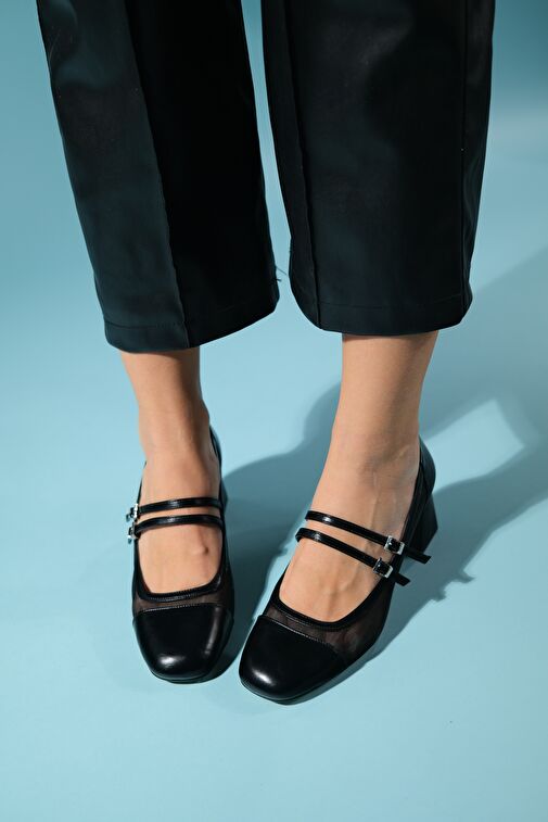 SCOTS Siyah Kadın Kalın Topuklu Ayakkabı - Görsel 6