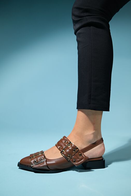 Luvi Shoes Kahverengi Kadın Sandalet 25-001 - Görsel 4