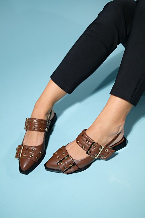 Luvi Shoes Kahverengi Kadın Sandalet 25-001 - Görsel 5