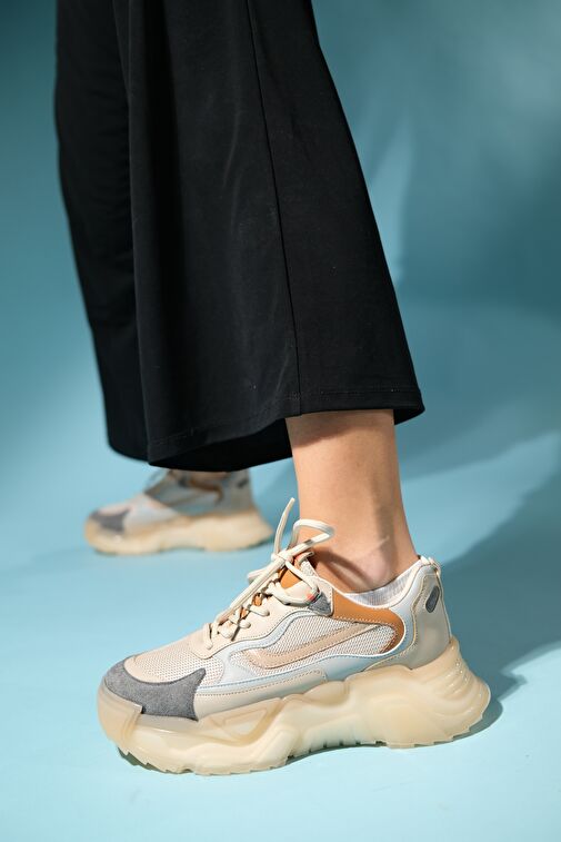 OPOLE Bej Multi Kadın Spor Ayakkabı - Görsel 2