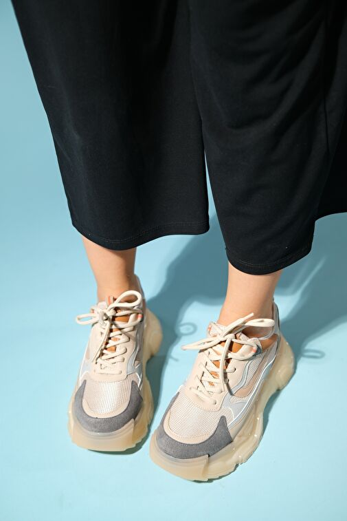 OPOLE Bej Multi Kadın Spor Ayakkabı - Görsel 3