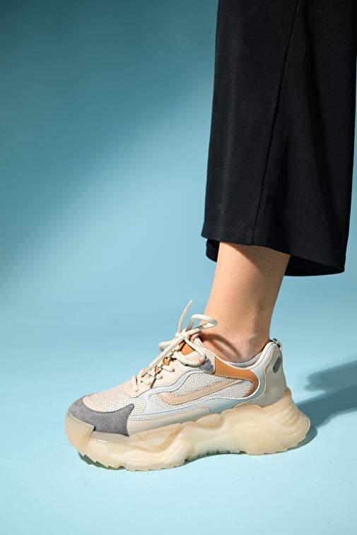 OPOLE Bej Multi Kadın Spor Ayakkabı - Görsel 5