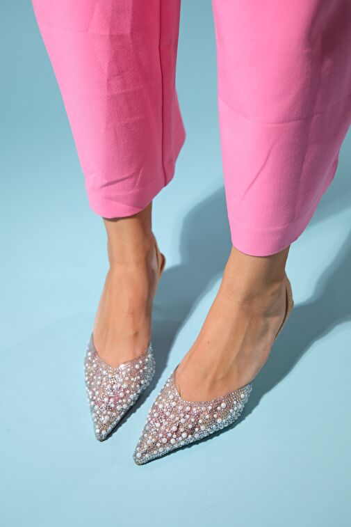 Luvi Shoes Bej Kadın Abiye Ayakkabı 21-703 - Görsel 3