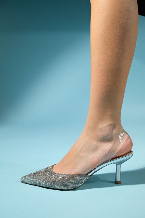 Luvi Shoes Gümüş Kadın Abiye Ayakkabı 21-701 - Görsel 6