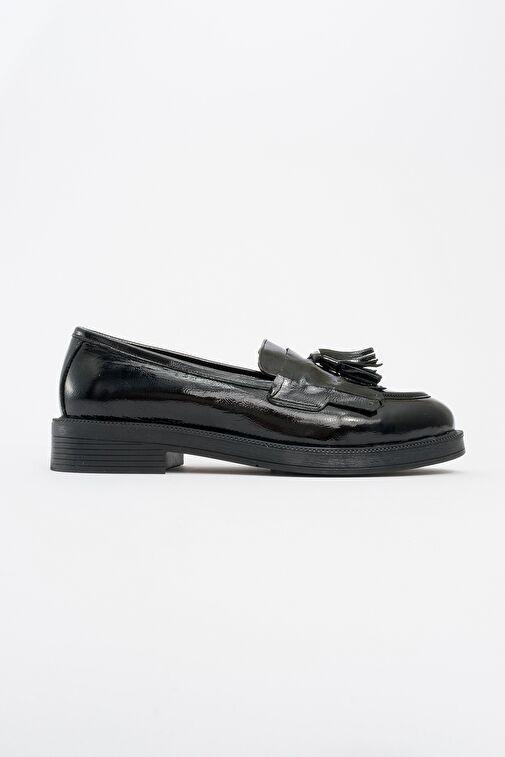 Luvi Shoes Siyah Kadın Deri Loafer 139-01 - Görsel 5