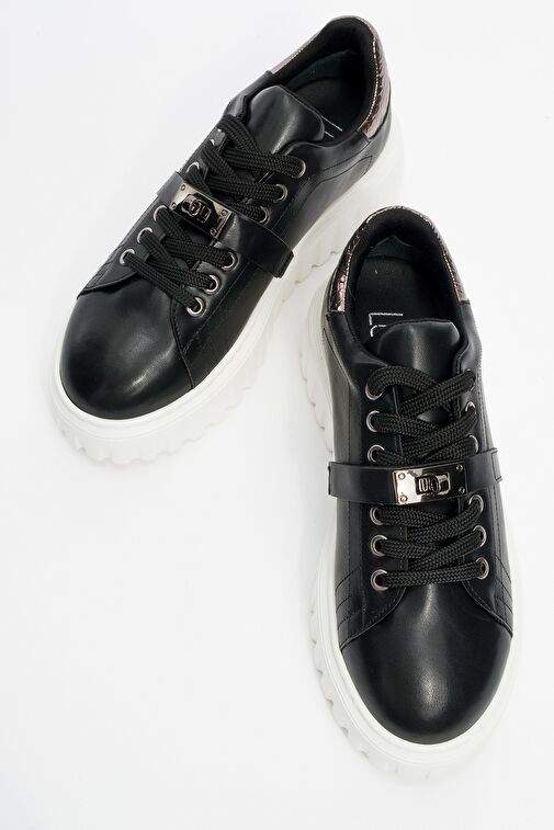 Luvi Shoes Siyah Kadın Sneaker 223-2418 - Görsel 3