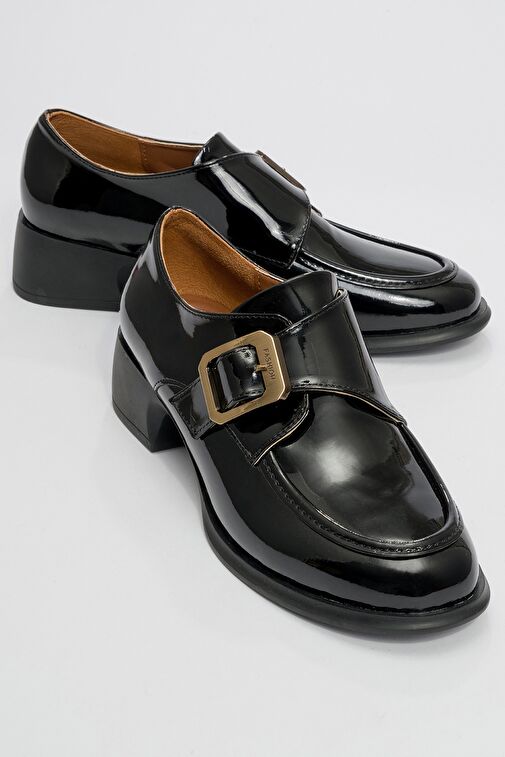 Luvi Shoes Siyah Kadın Rugan Loafer 1-161K1001 - Görsel 3