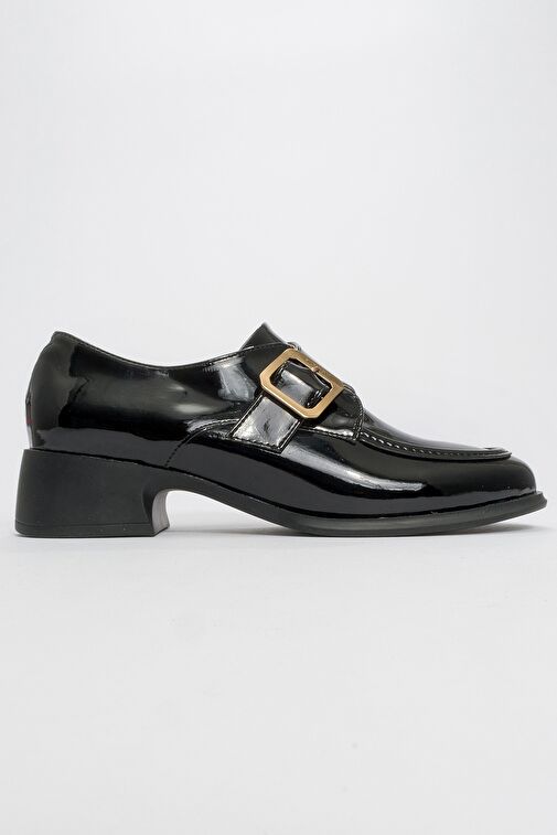 Luvi Shoes Siyah Kadın Rugan Loafer 1-161K1001 - Görsel 2
