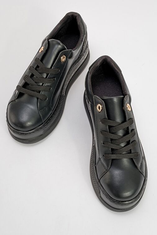 Luvi Shoes Siyah Kadın Sneaker 74-600 - Görsel 3