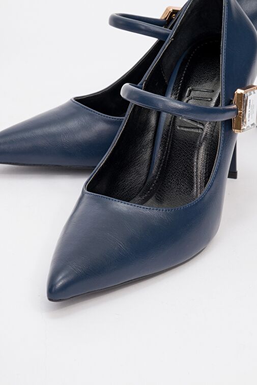 PATTAYA Laci Cilt Taş Detaylı Kadın İnce Topuklu Ayakkabı - Görsel 4