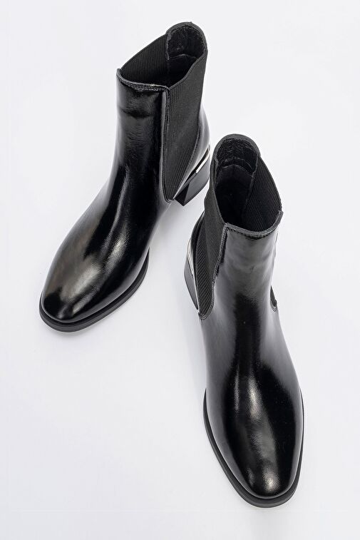 NEİVA Siyah Rugan Hakiki Deri Kadın Chelsea Bot - Görsel 3