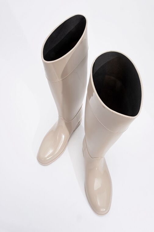 MARGE Bej Kadın Yağmur Çizmesi - Görsel 3