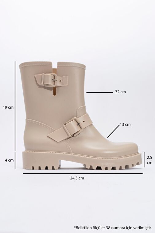 ZONE Bej Kadın Yağmur Botu - Görsel 5