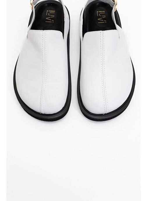 Luvi Shoes Siyah Kadın Deri Sandalet 222-24049 - Görsel 3