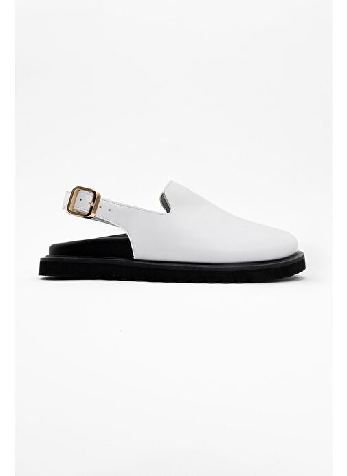 Luvi Shoes Siyah Kadın Deri Sandalet 222-24049 - Görsel 6