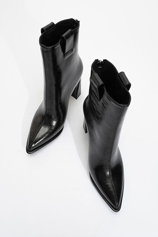 AJA Siyah Kadın Kalın Topuklu Çizme Olabilen Bot - Görsel 9