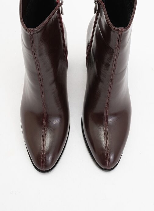 JEWEL Bordo Cilt Kadın Topuklu Bot - Görsel 3