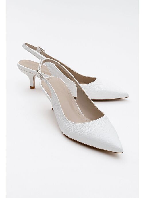 VALUE Beyaz Desenli Kadın Topuklu Ayakkabı - Görsel 2