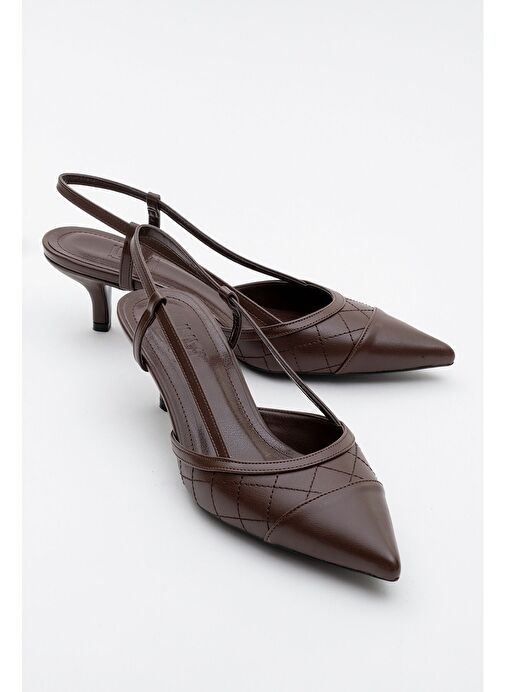 POINT Kahverengi Kadın Topuklu Ayakkabı - Görsel 2