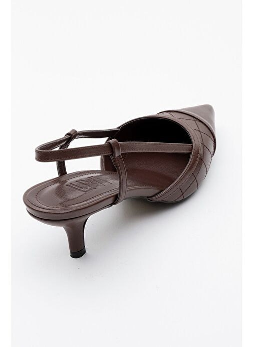 POINT Kahverengi Kadın Topuklu Ayakkabı - Görsel 5