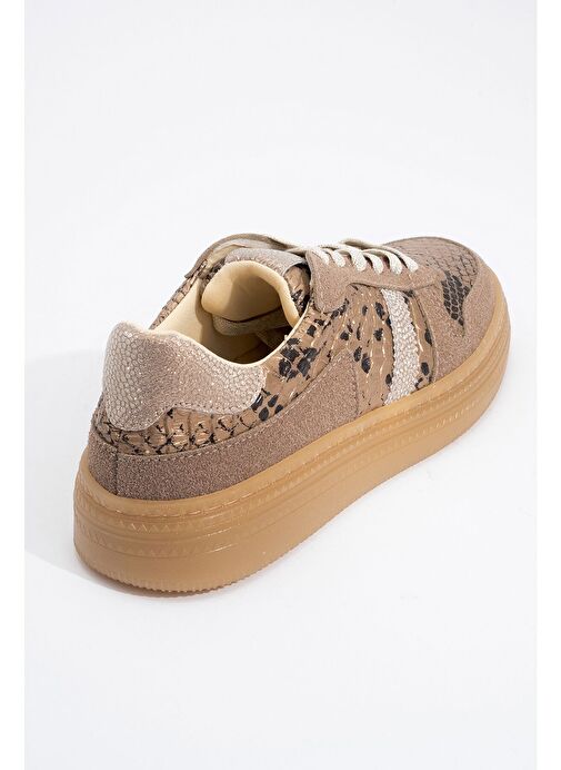 REXİE Altın Desenli Simli Kadın Spor Ayakkabı - Görsel 5