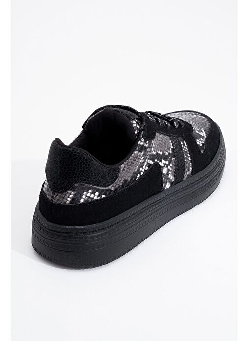 REXİE Siyah Desenli Simli Kadın Spor Ayakkabı - Görsel 5