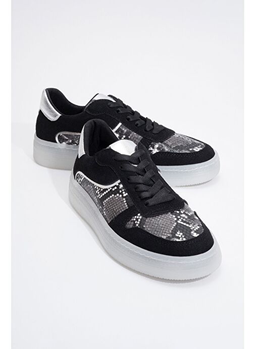 MONTERO Siyah Desenli Kadın Spor Ayakkabı - Görsel 2