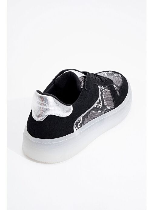 MONTERO Siyah Desenli Kadın Spor Ayakkabı - Görsel 5