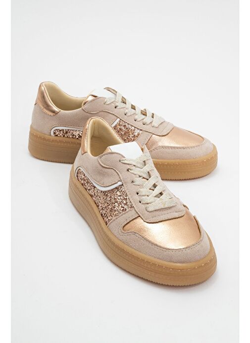 FELİPE Bej Cam Kırığı Kadın Spor Ayakkabı - Görsel 2
