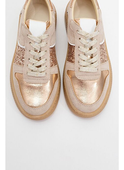FELİPE Bej Cam Kırığı Kadın Spor Ayakkabı - Görsel 3