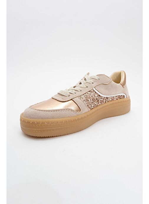 FELİPE Bej Cam Kırığı Kadın Spor Ayakkabı - Görsel 4