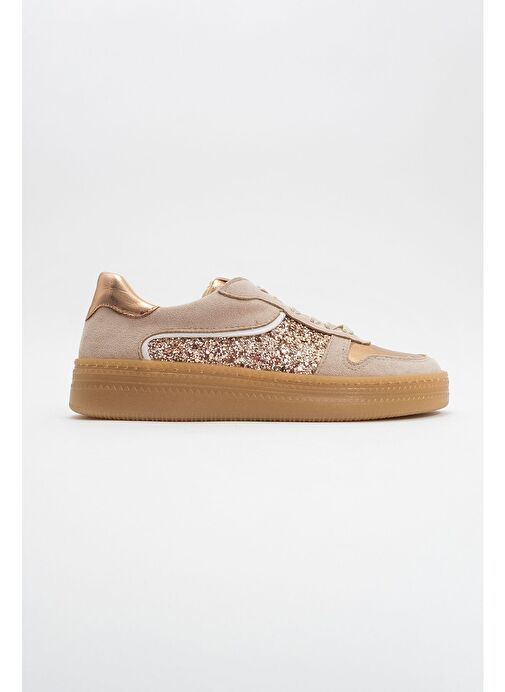 FELİPE Bej Cam Kırığı Kadın Spor Ayakkabı - Görsel 6