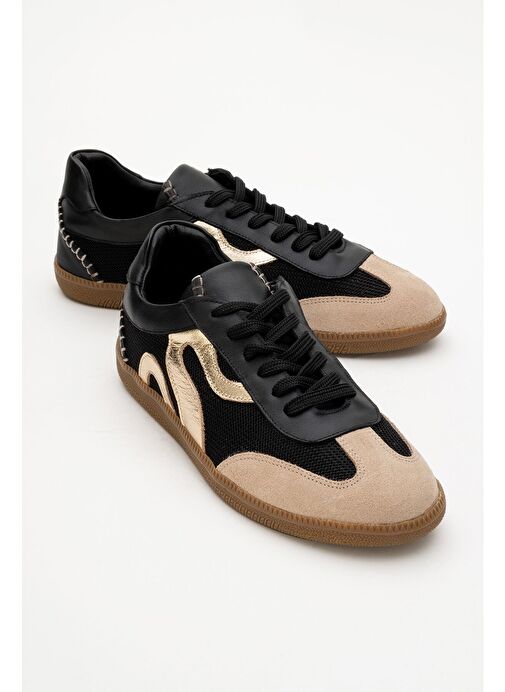 PERRY Siyah Hakiki Deri Kadın Spor Ayakkabı - Görsel 2