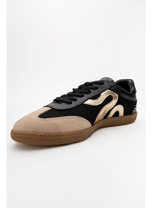 PERRY Siyah Hakiki Deri Kadın Spor Ayakkabı - Görsel 4