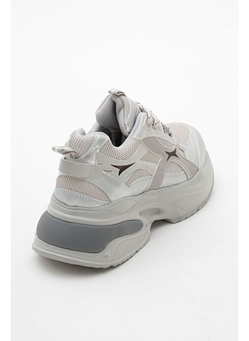 MARRON Gümüş Gri Kadın Spor Sneakers - Görsel 5