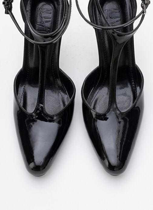 JON Siyah Rugan Kadın İnce Topuklu Ayakkabı - Görsel 3