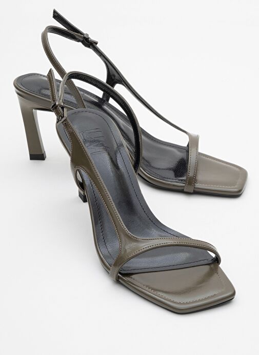 MELBY Haki Cilt Kadın Topuklu Ayakkabı - Görsel 2