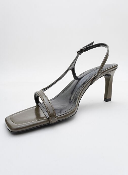 MELBY Haki Cilt Kadın Topuklu Ayakkabı - Görsel 5