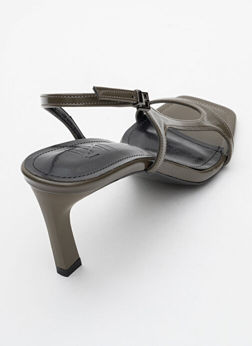 MELBY Haki Cilt Kadın Topuklu Ayakkabı - Görsel 6