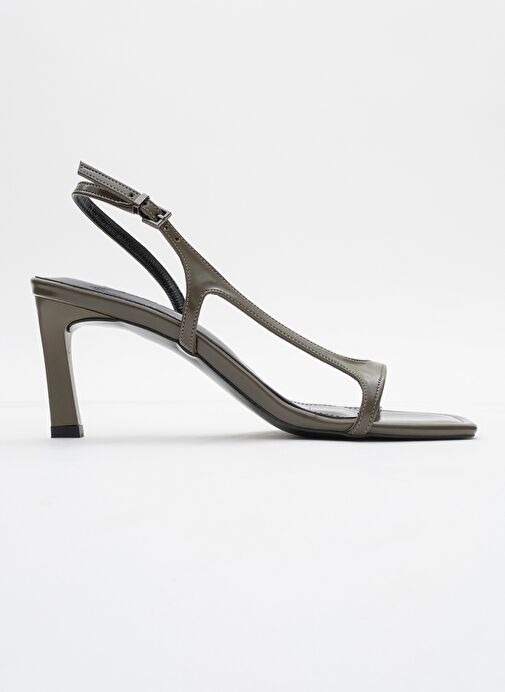 MELBY Haki Cilt Kadın Topuklu Ayakkabı - Görsel 7