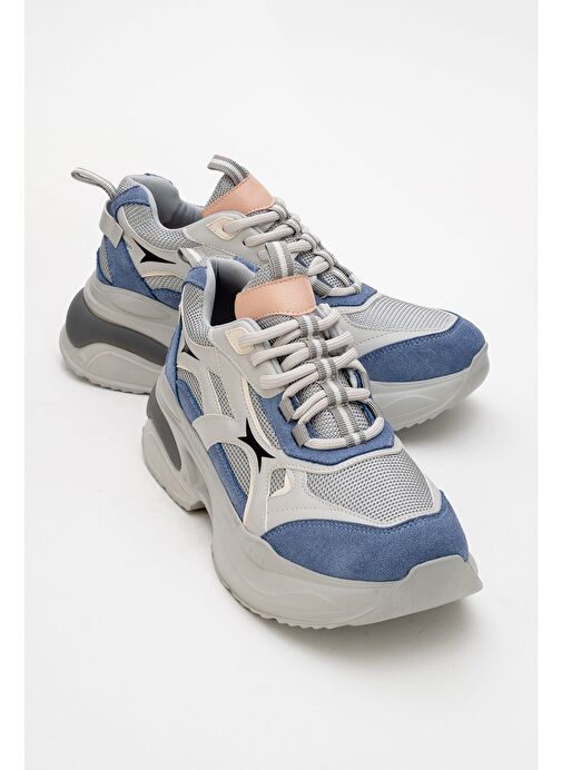 MARRON Mavi Gri Kadın Spor Sneakers - Görsel 2