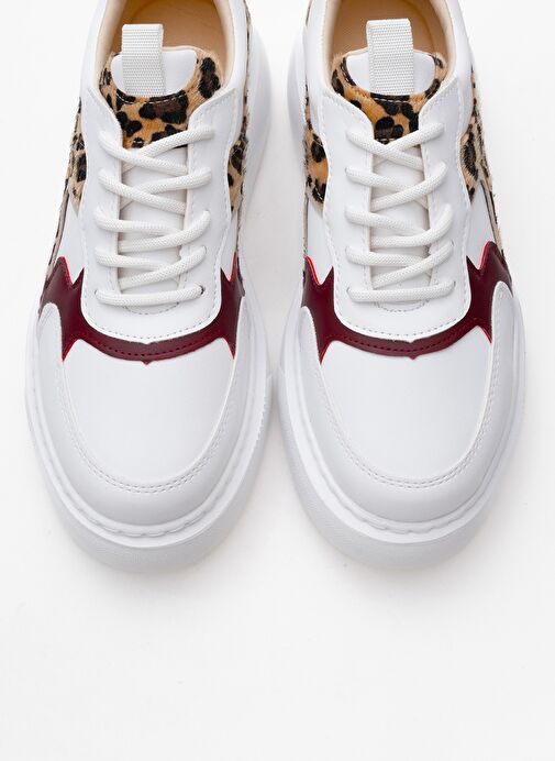 AERE Beyaz Desenli Kadın Spor Ayakkabı - Görsel 3