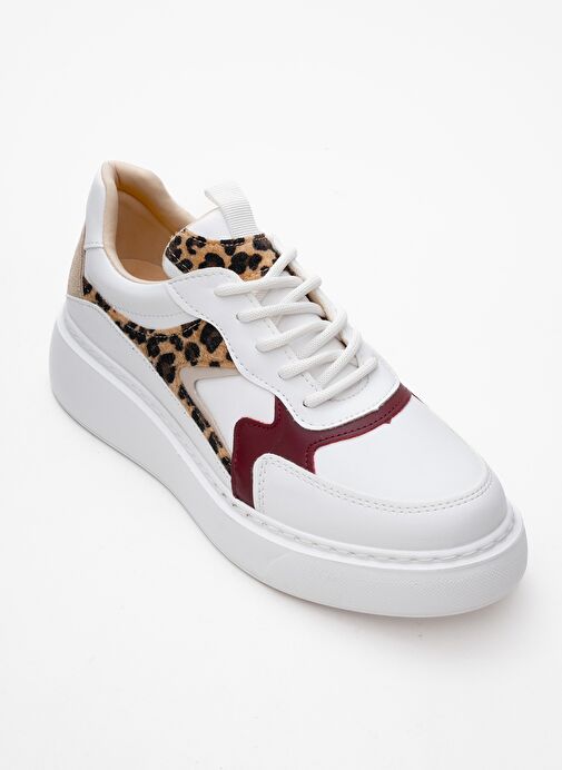 AERE Beyaz Desenli Kadın Spor Ayakkabı - Görsel 4