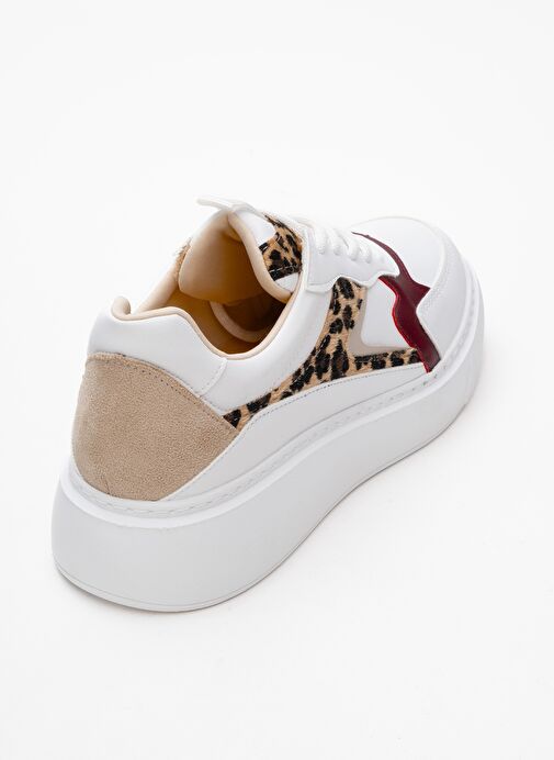 AERE Beyaz Desenli Kadın Spor Ayakkabı - Görsel 6