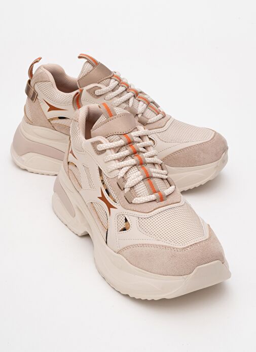 MARRON Bej Desenli Kadın Spor Sneakers - Görsel 2