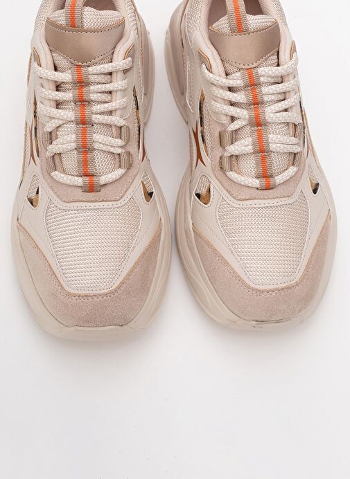 MARRON Bej Desenli Kadın Spor Sneakers - Görsel 3