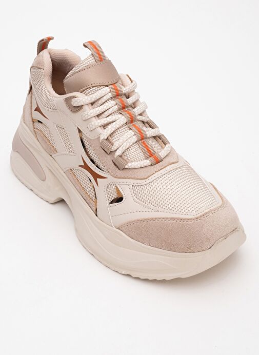 MARRON Bej Desenli Kadın Spor Sneakers - Görsel 4