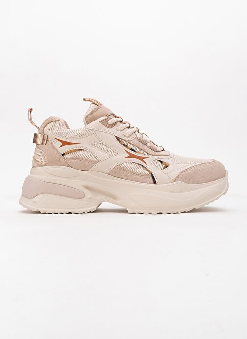 MARRON Bej Desenli Kadın Spor Sneakers - Görsel 7