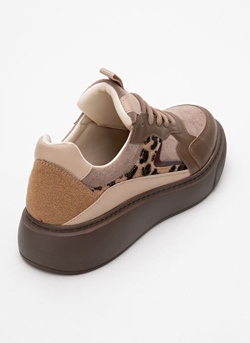 AERE Kahverengi Desenli Kadın Spor Ayakkabı - Görsel 5