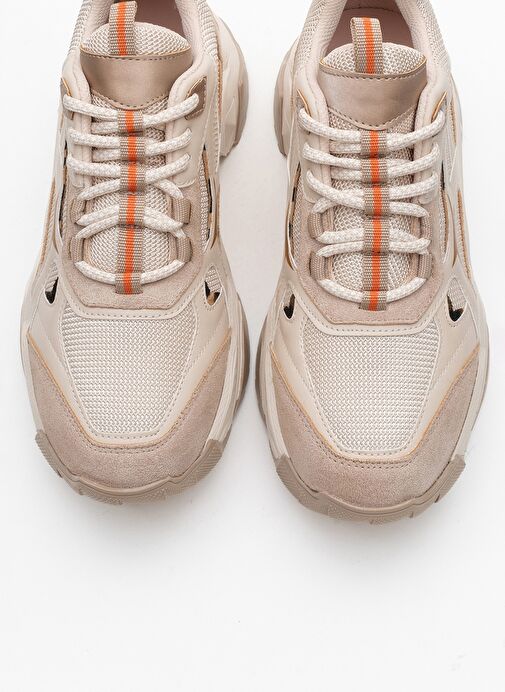 MELİNA Bej Desenli Kadın Spor Sneakers - Görsel 3